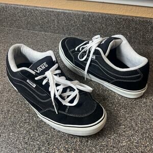 Vans Mens 12 Bearcat Black/White Sneakers Suede/Canvas Padded Tongue Lace Up Low